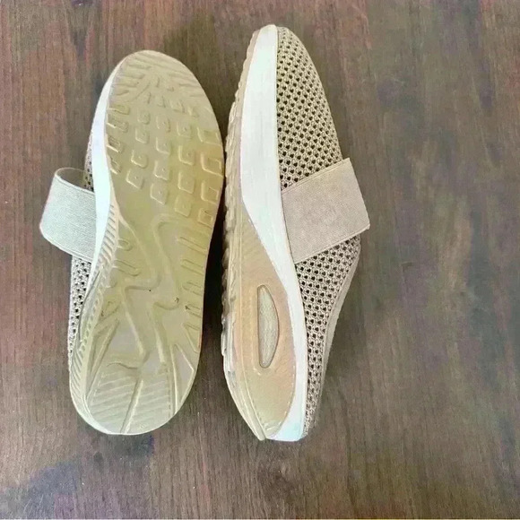 Women canvas lady walking shoes size 9 in beige new - Picture 7 of 7